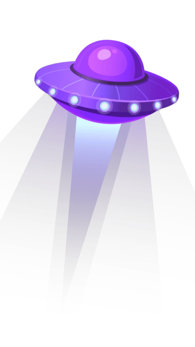 image of purple space ship